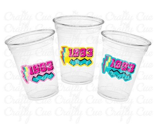 30th PARTY CUPS - Vintage 1993 Cups Best of 1993 30th Birthday Party 30th Birthday Favors 30th Party 30th Party Decorations 1993 Birthday