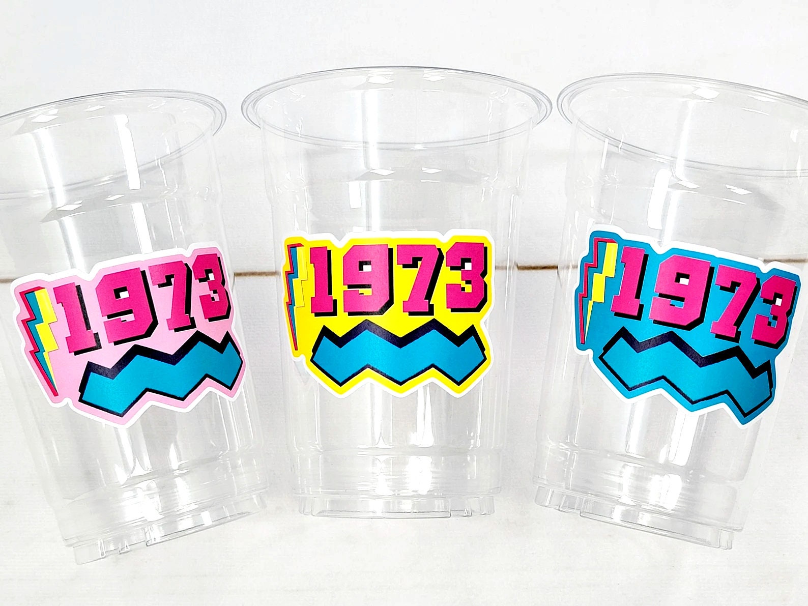 50th PARTY CUPS - 50 and Fabulous 50th Birthday Party 50th Birthday Favors 50th Party Cups 50th Party Decorations 1973 Birthday Party Cups