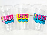 50th PARTY CUPS - 50 and Fabulous 50th Birthday Party 50th Birthday Favors 50th Party Cups 50th Party Decorations 1973 Birthday Party Cups