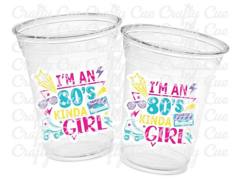 I Love the 80'S PARTY CUPS - 80's Birthday Cups 80's Party Cups 80's Decorations 80's Birthday Party 80's Birthday Party Decorations 80s 90s