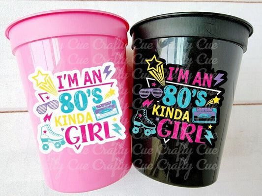 I Love the 80'S PARTY CUPS - 80's Birthday Cups 80's Party Cups 80's Decorations 80's Birthday Party 80's Birthday Party Decorations 80s