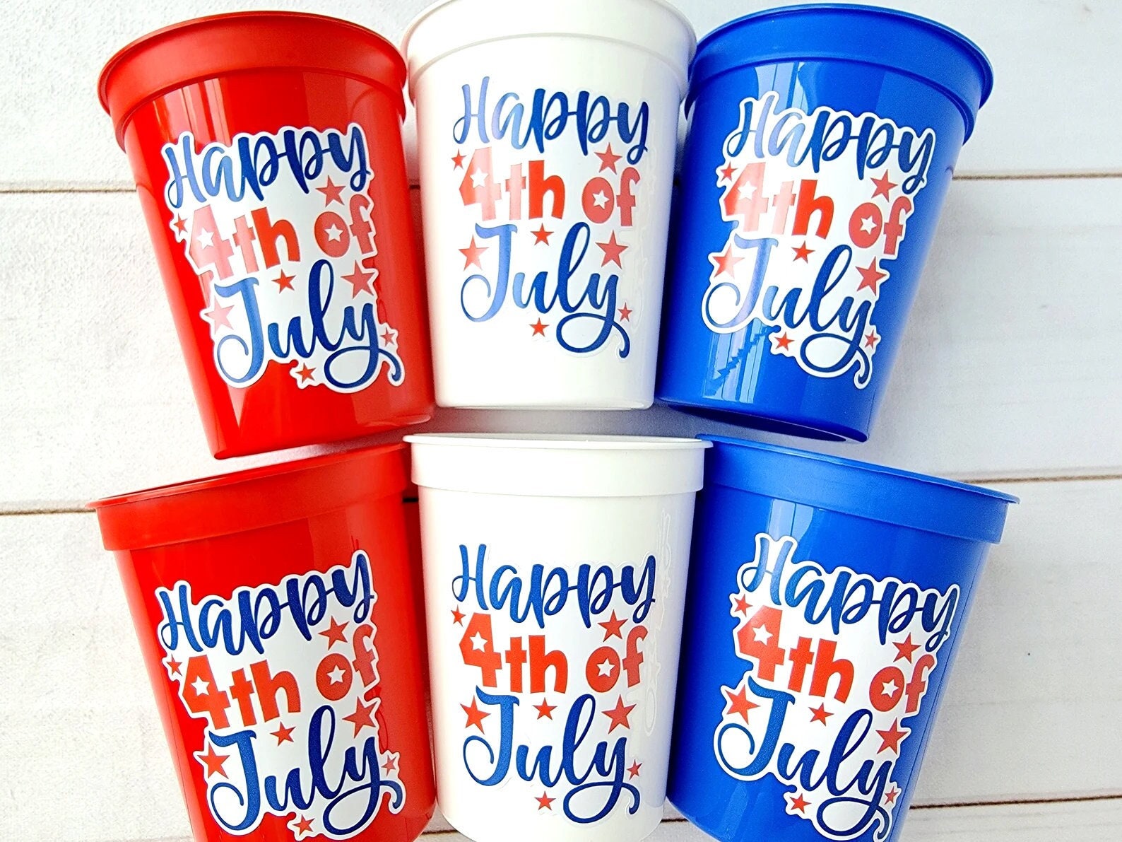 4th of July Party Cups July 4th Sunglasses Cups USA Party Cups 'Merica Cups Independence Day Party Decorations 4th of July Party Decorations