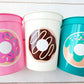 DONUT PARTY CUPS- Donut Birthday Party Donut Grow Up Donut Party Decoration Donut Birthday Decoration Donut First Birthday Donut Baby Shower