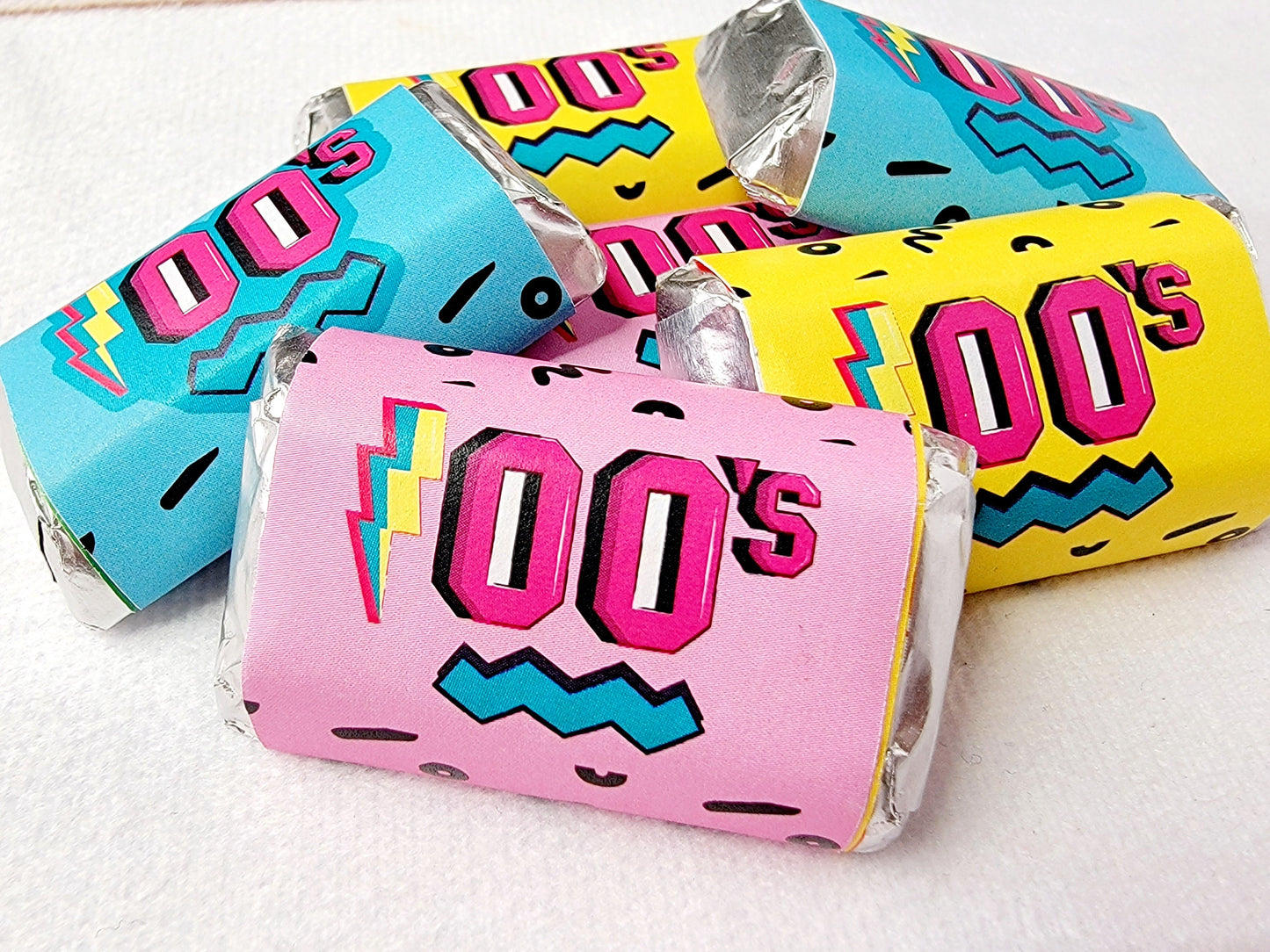 30 - 00s Party Stickers 2000'S Birthday Stickers 2000 Party Stickers for Mini Candy Back to the 2000's Birthday Candy Stickers Favors
