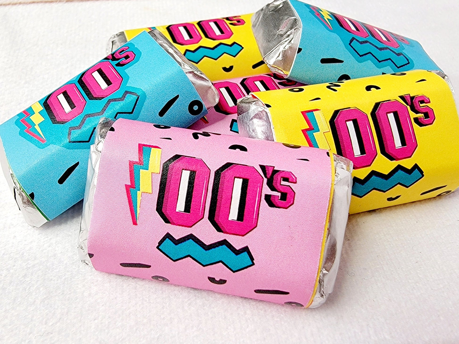 30 - 00s Party Stickers 2000'S Birthday Stickers 2000 Party Stickers for Mini Candy Back to the 2000's Birthday Candy Stickers Favors
