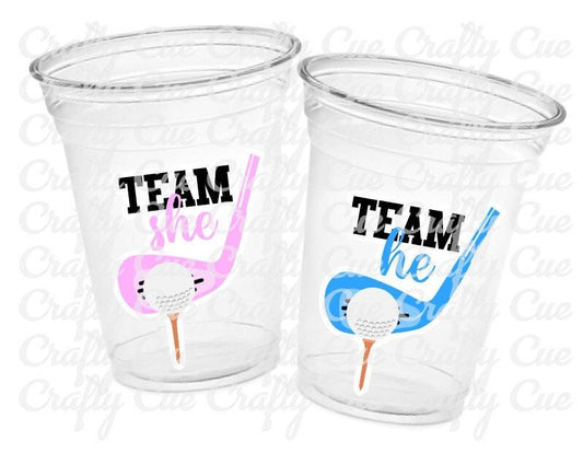 GOLF GENDER REVEAL Party Cups - Golfing Party Cups Golf Baby Shower Golf Party Golf Decorations Golf Party Supplies Golfing Cups Golf Favors