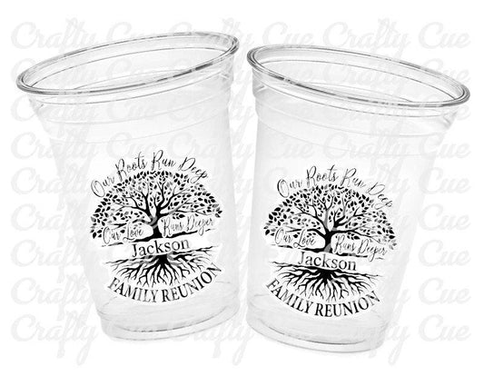 FAMILY REUNION CUPS Family Reunion Party Cups Family Reunion Party Favors Family Reunion Cups Personalized Family Reunion Favor Cups