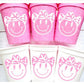 COWGIRL Happy FACE Cups Cowgirl Cups Cowgirl Party Favor Cowgirl Bachelorette Party Cowgirl Birthday Rodeo Party Cow Print Hat Cups Disco