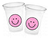ONE HAPPY GIRL Smiley Face Cups Smiley Face Birthday Happy Smiley Face First Birthday Happy Smiley Face Cups Smiley Face Favors Smiley Face