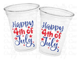 Happy 4th of July Party Cups USA Party Cups 'Merica Cups Independence Day Party Decorations July 4th Party Decorations July 4th Party Favors