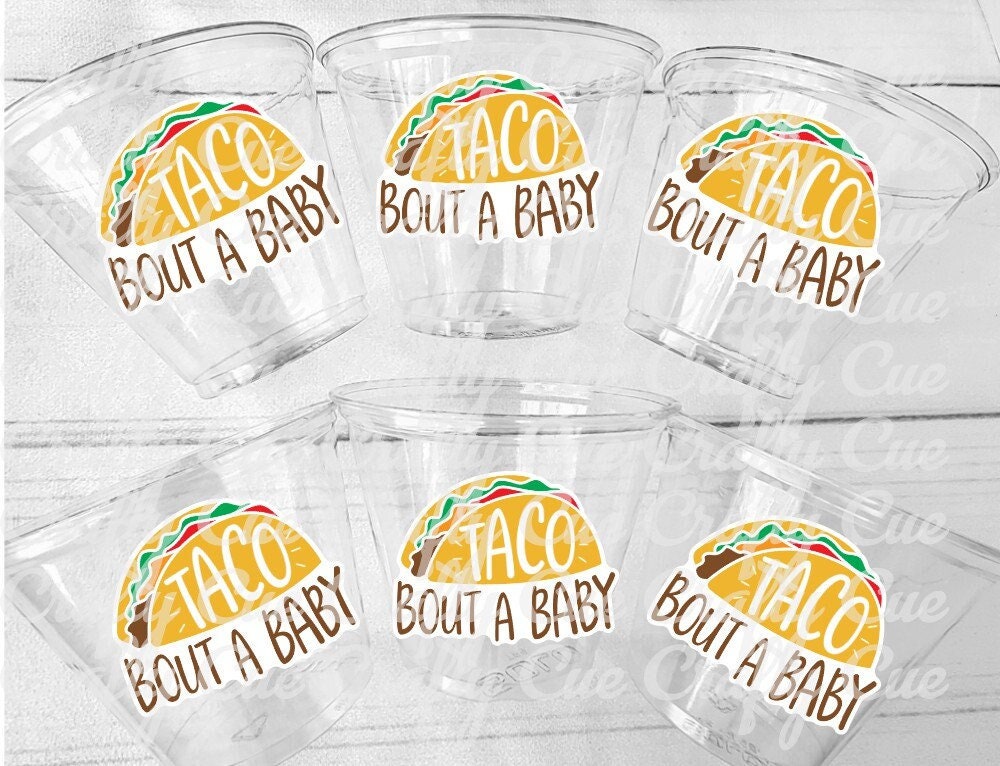 Taco Bout a Baby Cups Taco Party Favors Taco Baby Shower Taco Birthday Fiesta party Fiesta Baby Shower Taco Bout a Baby Decorations favors