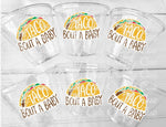 Taco Bout a Baby Cups Taco Party Favors Taco Baby Shower Taco Birthday Fiesta party Fiesta Baby Shower Taco Bout a Baby Decorations favors