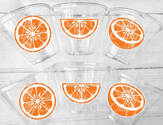 ORANGE PARTY CUPS - Orange Baby Shower Cups A Little Is On The Way Orange Baby Shower Decorations Orange Baby Shower Favors Little Oranges