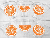 ORANGE PARTY CUPS - Orange Baby Shower Cups A Little Is On The Way Orange Baby Shower Decorations Orange Baby Shower Favors Little Oranges