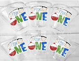 FISHING PARTY CUPS O-Fish-Ally Fishing Birthday Fishing First Birthday Party Gone Fishing Party The Big One Decorations Fish Bait Cups