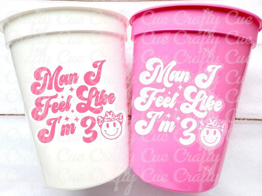 Man I Feel Like I'm 30 Cups 30th PARTY CUPS Vintage 1993 Cups Best of 1993 30th Birthday Party 30th Birthday Favors 30th Birthday Cowgirl 30