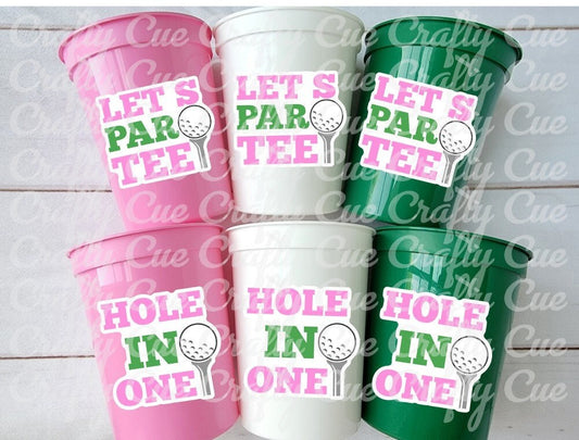 GIRL GOLF PARTY Cups - Golfing Party Cups Golf Birthday Pink Golf Party Decorations Golf Party Supplies Golfing Cups Golf Cups Golf Favors