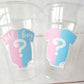 GENDER REVEAL Party Cups - Pink and Blue Party Cups Gender Reveal Party Favors One Piece Gender Reveal Gender Reveal Decorations Baby Shower
