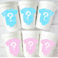 GENDER REVEAL Party Cups - Gender Reveal Cups Gender Reveal Baby Shower Decorations Pink and Blue Party Pink and Blue Baby Shower Pink Blue