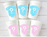GENDER REVEAL Party Cups - Gender Reveal Cups Gender Reveal Baby Shower Decorations Pink and Blue Party Pink and Blue Baby Shower Pink Blue