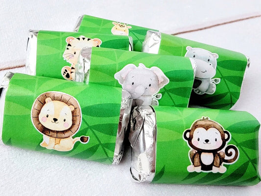 Safari Party Stickers Safari Party Favors Safari Candy Wrappers Safari Baby Shower Favors Safari Party Favors Safari Animals Jungle