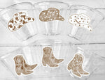 COWBOY PARTY CUPS - Cowboy Cups Cowboy Party Decorations Cowboy Baby Shower Decorations Baby Sprinkle Cowboy Boots Birthday Decoration Favor