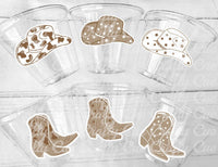 COWBOY PARTY CUPS - Cowboy Cups Cowboy Party Decorations Cowboy Baby Shower Decorations Baby Sprinkle Cowboy Boots Birthday Decoration Favor