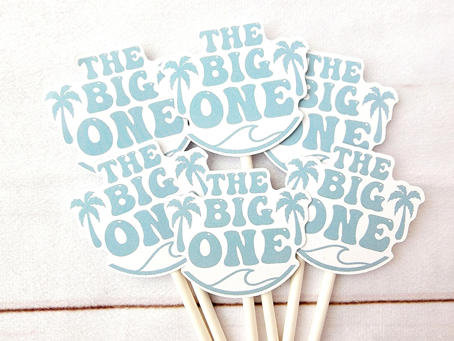 Surf Birthday Cupcake Toppers, The Big One Cupcake Toppers, 1st Birthday Party Toppers, Surf Birthday Party, Surfs Up, Surfer, Catch A Wave