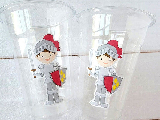 KNIGHT PARTY CUPS - Knight Birthday Cups Knight Party Decorations Dragon Party Dragon Birthday Medieval Knight Party Favors Castle Party