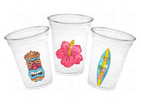 LUAU PARTY CUPS - Aloha Party Cups Luau Party Decoration, Luau Party Supplies Luau Baby Shower Tropical Party Decorations Hawaii Party Luau