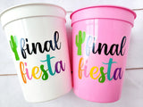 FINAL FIESTA PARTY Cups - Final Fiesta Bachelorette Final Fiesta Favors Last Fiesta Bachelorette Party Cups Fiesta Party Favors Wedding
