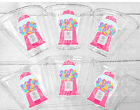 GUMBALL PARTY CUPS - Gumball Birthday Gumball Party Gum Ball Cups Candy Birthday Candy Cups Dessert Table Cups Sweets Table Cups Candy Gum