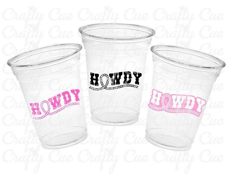 COWGIRL PARTY CUPS - Cowboy Party Cups Cowgirl Cups Cowgirl Party Decorations Cowgirl Bachelorette Party Cowgirl Hat Birthday Rodeo Party