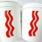 Bacon Party Cups Eggs Party Cups Breakfast Party Cups Bacon Birthday Bacon Party Bacon Decorations Bacon Party Favors Eggs Party favors