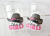 COWGIRL PARTY CUPS - Cowgirl Cups Cowgirl Party Decorations Cowgirl Bachelorette Party Cowgirl Hat Birthday Rodeo Party Cups Let's Go Girls