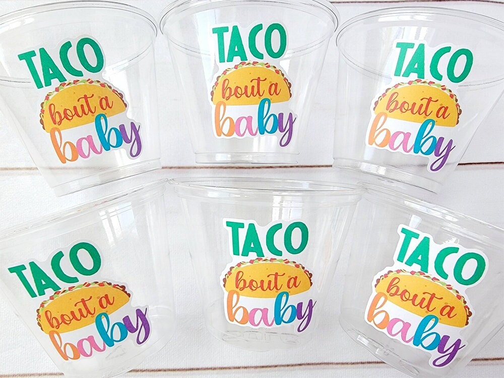 Taco Bout a Baby Cups Taco Party Favors Taco Baby Shower Taco Birthday Fiesta party Fiesta Baby Shower Taco Bout a Baby Decorations favors
