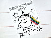 Unicorn Birthday Coloring Page, Unicorn Coloring Page, Unicorn Birthday Favors, Unicorn Birthday Party Favors, Unicorn Party Favors, Unicorn