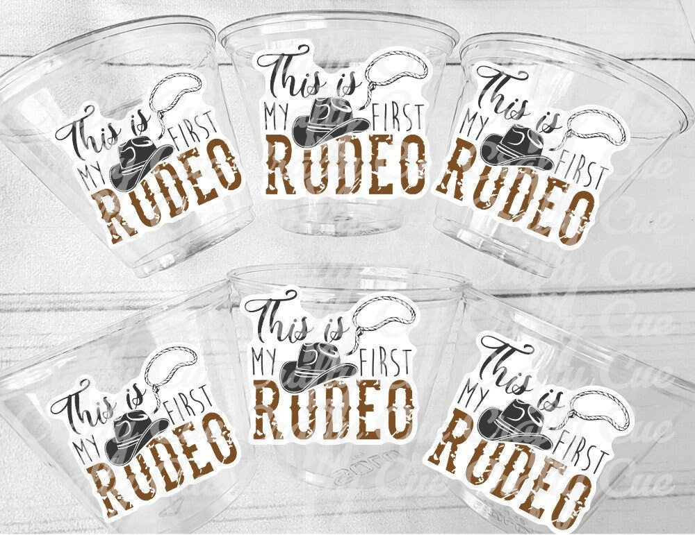 COWBOY PARTY CUPS - My First Rodeo Cowboy Cups First Rodeo Party Favors First Rodeo Party Decorations Cowboy 1st Birthday Decoration Favor