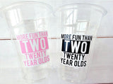 More Fun Than Two Twenty Year Olds 40th PARTY CUPS 1983 Cups 40th Birthday Party 40th Birthday Favors 40th Party Decorations 1983 Birthday