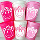 COWGIRL Happy FACE Cups Cowgirl Cups Cowgirl Party Favor Cowgirl Bachelorette Party Cowgirl Birthday Rodeo Party Cow Print Hat Cups Disco