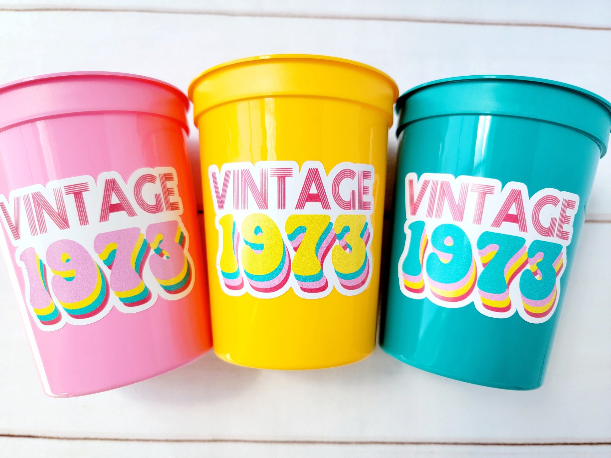 50th PARTY CUPS - Vintage 1973 50th Birthday Party 50th Birthday Favors 50th Party Cups 50th Party Decorations 1973 Birthday Party Cups 50th