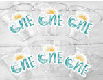 Surf Birthday Cups, The Big One Cups, 1st Birthday Party Cups, Surf Birthday Party Favors, Surfing Party Cups Surfs Up, Surfer, Catch A Wave