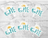 Surf Birthday Cups, The Big One Cups, 1st Birthday Party Cups, Surf Birthday Party Favors, Surfing Party Cups Surfs Up, Surfer, Catch A Wave