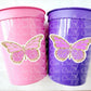 BUTTERFLY PARTY CUPS -Pink Butterfly Cups Butterfly Birthday Party Butterfly Party Favors Butterfly Party Decorations Butterfly Baby Shower