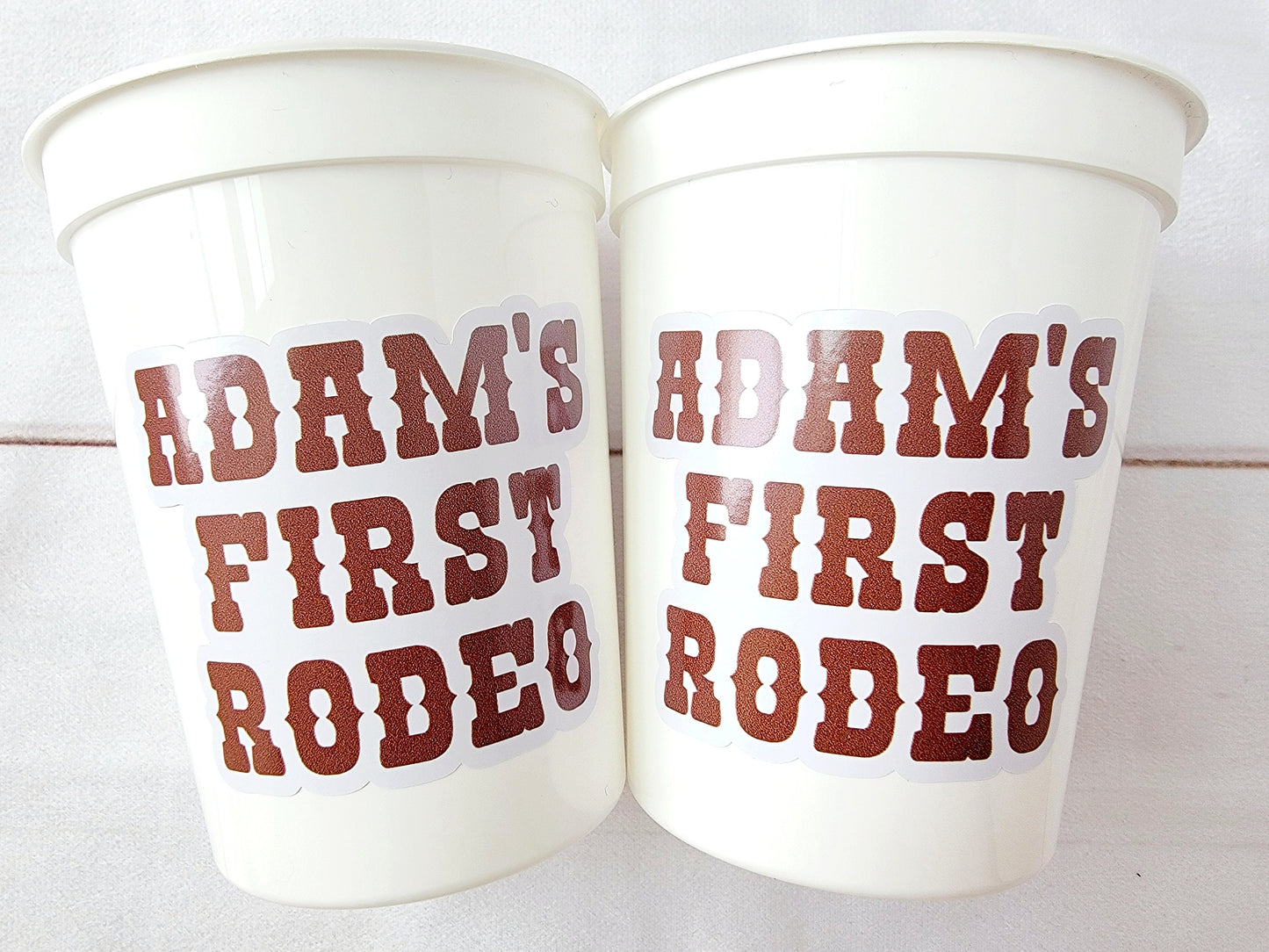 Brown COWBOY HAPPY FACE Cups Cowboy Cups Cowboy Party Favor Cowgirl Bachelorette Party Cowboy Birthday Rodeo Party Cow Print Hat Cups Disco