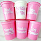 BRIDAL PARTY CUPS - Bachelorette Party Cups Pink Bachelorette Cups Wedding Cups Bachelorette Party Favors Bride Babes Wedding Gifts Funny