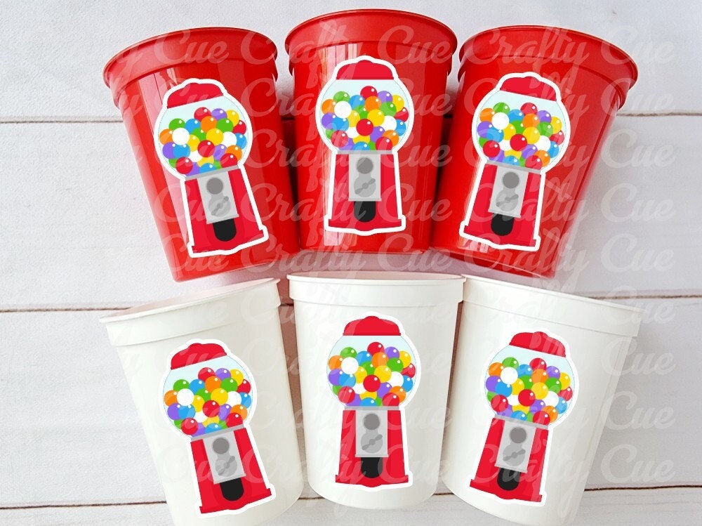 GUMBALL PARTY CUPS - Gumball Birthday Favors Sweet 16 Favors Candy Party Cups Candy Birthday Candy Cups Dessert Table Cups Sweets Table