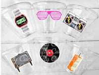I Love the 80'S PARTY CUPS - 80's Birthday Cups 80's Party Cups 80's Decorations 80's Birthday Party 80's Birthday Party Decorations 80s 90s