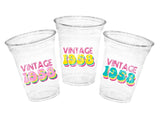 65th PARTY CUPS - Vintage 1958 Cups Best of 1958 65th Birthday Party 65th Birthday Favors 65th Party 65th Party Decorations 1958 Birthday