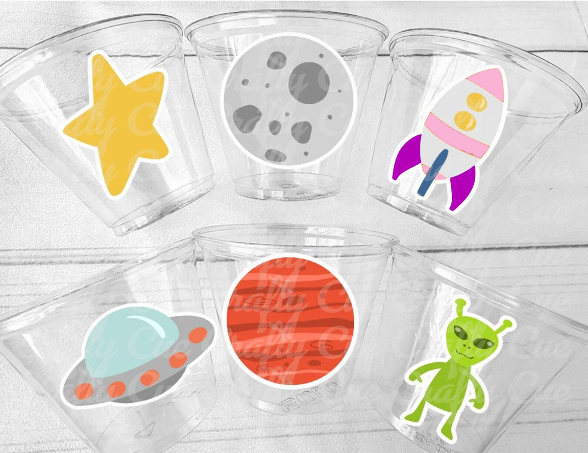 GIRL SPACE PARTY Cups Rocket Party Cups Space Party Favors Astronaut Spaceship Cups Planet Party Cups Astronaut Party Favors Astronaut Party